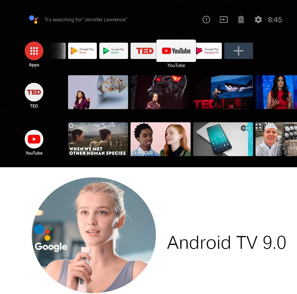 XGIMI MoGo Pro+ Android TV Projector,1080P Full HD Mini Smart Projector,Portable WiFi/Bluetooth Harman/Kardon Speaker,300 ANSI Lumen Indoor/Outdoor Theater Native Android 9.0 Video Projector