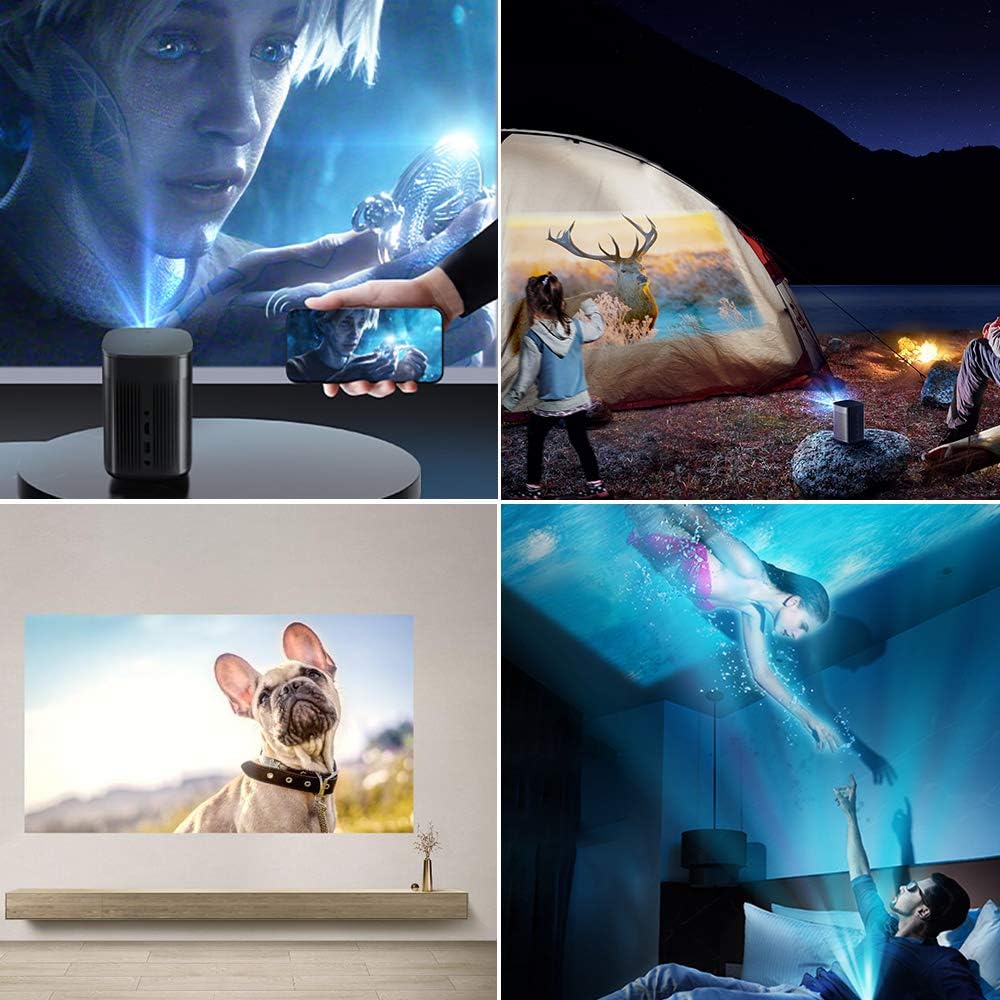 XGIMI MoGo Pro+ Android TV Projector,1080P Full HD Mini Smart Projector,Portable WiFi/Bluetooth Harman/Kardon Speaker,300 ANSI Lumen Indoor/Outdoor Theater Native Android 9.0 Video Projector